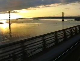 The Forth road bridge, from the train en route to Edinburgh
